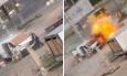 Uznemirujuća snimka iz Ukrajine: Ruski dron kruži oko prodavača povrća, a onda...