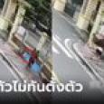สาวปามือถือกลางถนน แฟนใจเย็นเดินไปเก็บให้ นึกว่าจะง้อที่ไหนได้... โดนฟาดล้มทั้งยืน